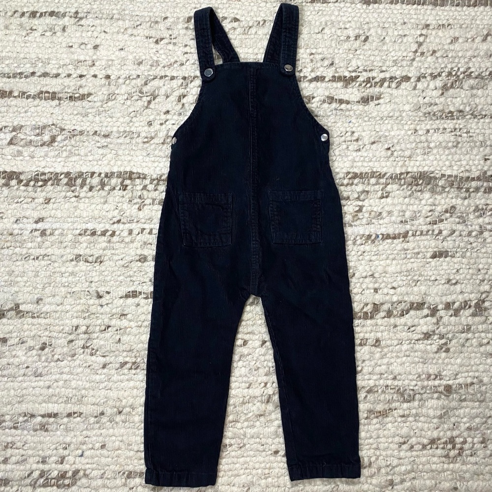 NWOT monica + andy 2 Cotton Twill Excavator + Black Corduroy Overalls, 3T Unisex - Picture 9 of 16